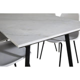 Estelle, Arctic Rektangulär matgrupp Svart, vit, Svart, vit, 140 x 90