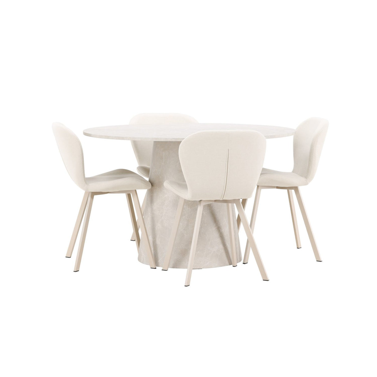 Lanzo, Lilja Runt matgrupp Beige, Beige, 4st
