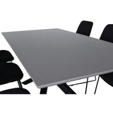 Piazza, Muce Rektangulär matgrupp Svart, Svart, mörkgrå, 180 x 90