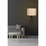 Salvador (H 145 cm) Golvlampa Kräm svart