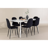 Silar, Polar Rektangulär matgrupp Svart, Vit, 180 x 90