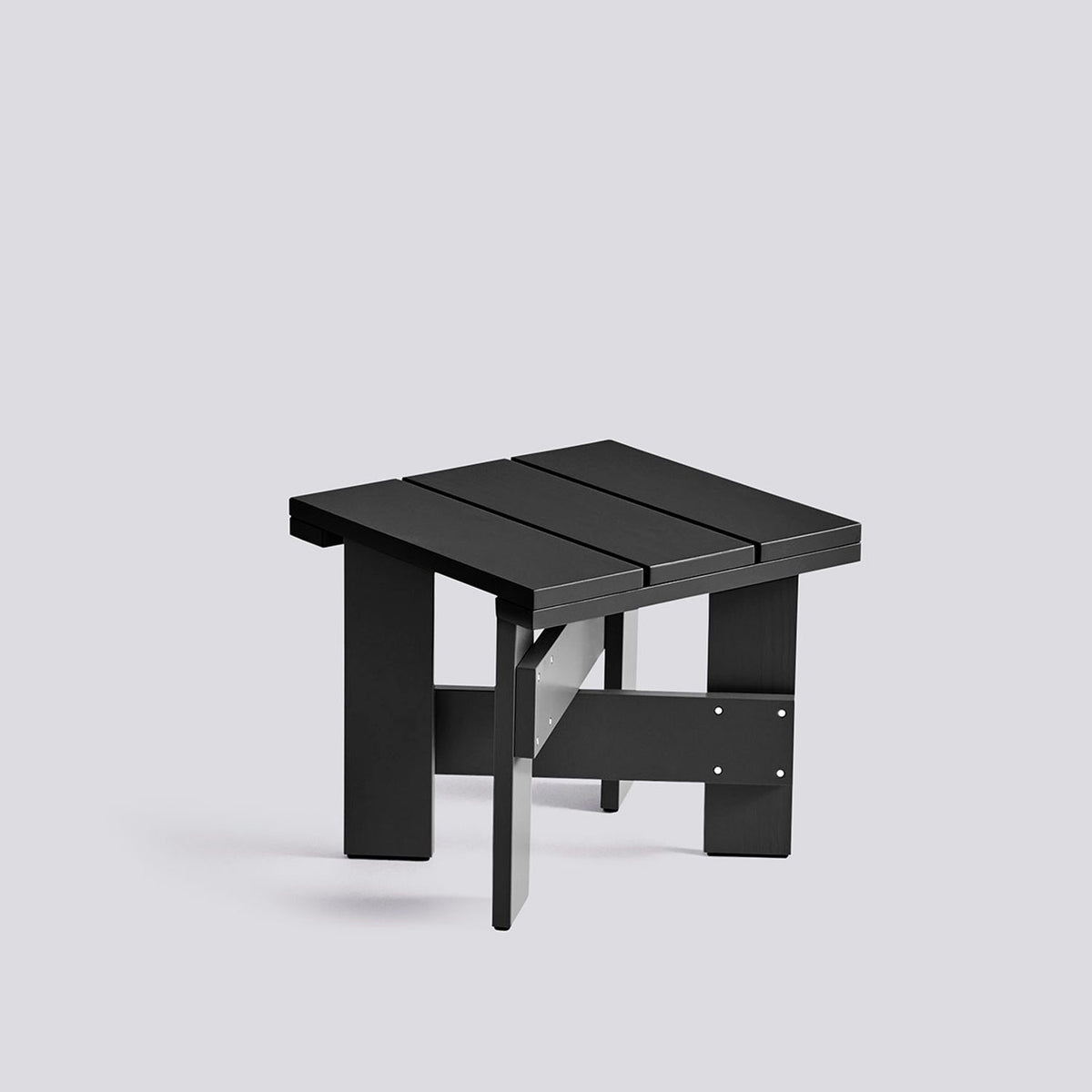 Crate L45 × B45 × H40 cm Soffbord Black – massiv furu med vattenbaserad lack