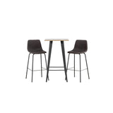 Tempe, Alexi Rektangulär matgrupp Svart,Brun, Valnöt, 60 x 60