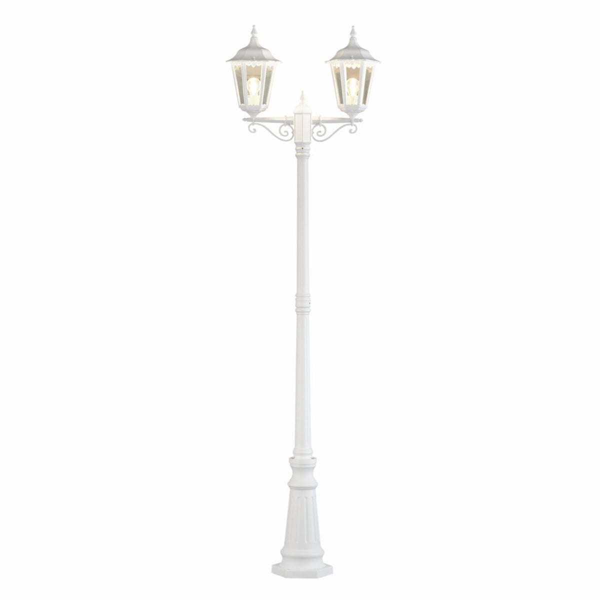 Firenze 2-arm E27 2.2m Lyktstolpe Mattvit