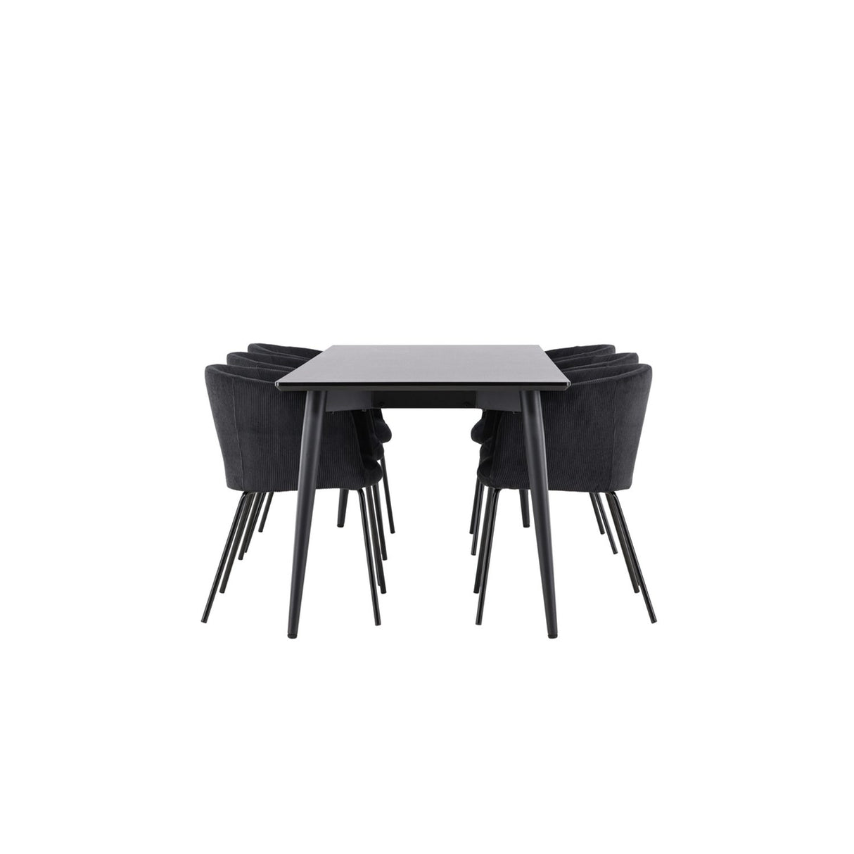 Ellis, Berit Rektangulär matgrupp Svart, Svart, 230 x 85