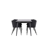 Ellis, Berit Rektangulär matgrupp Svart, Svart, 230 x 85