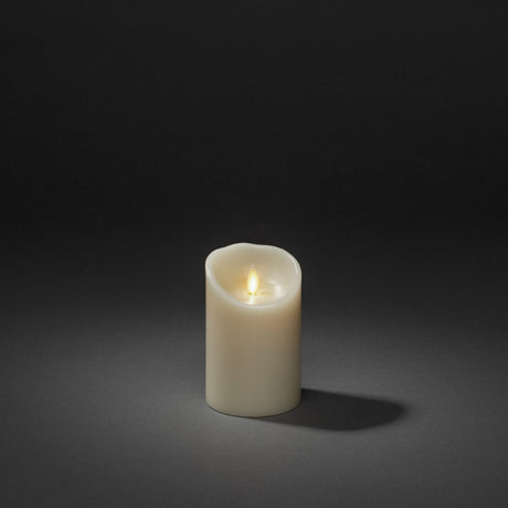 Vaxljus gräddvitt, varmvit LED timer 5h 2xC Dekorationsljus El 7,6x11,4 cm