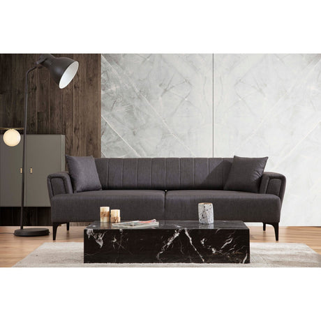Jakarta (230 x 95 x 77 cm) 3-sits bäddsoffa Mörkgrå