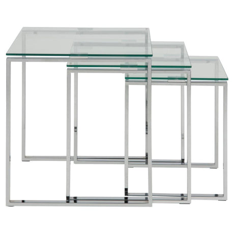 Benz Satsbord 55x50x50 cm Krom/Glas