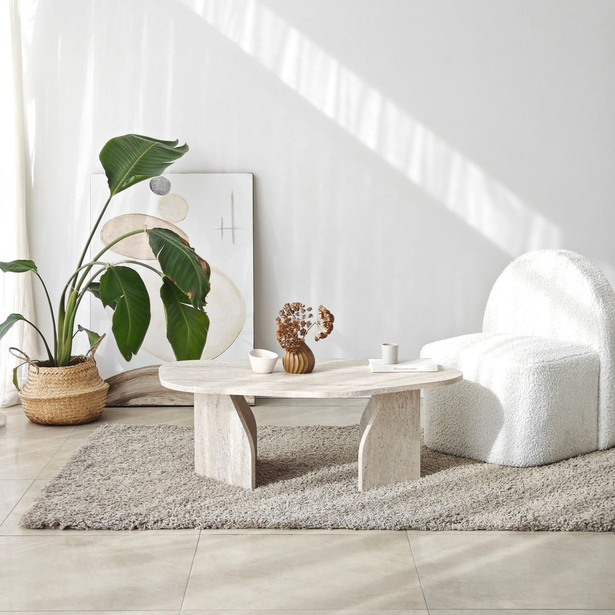 Rascel Soffbord Travertin