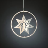 Hängande Metall Varmvita LED Julstjärna Inne Vit