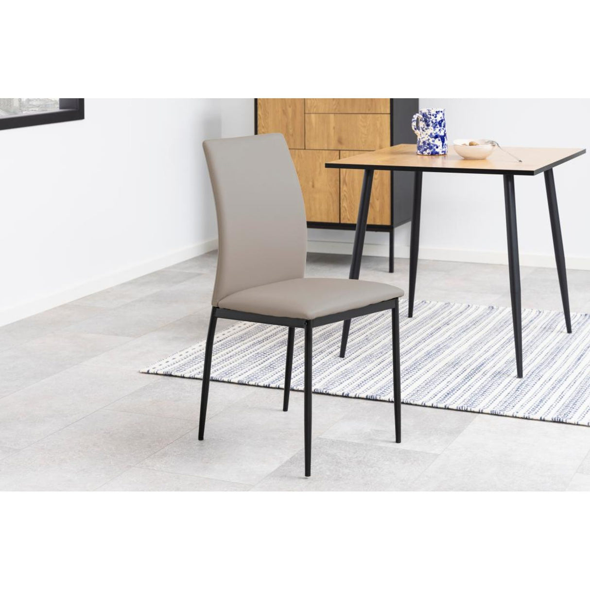 Demina Matstol PU Taupe