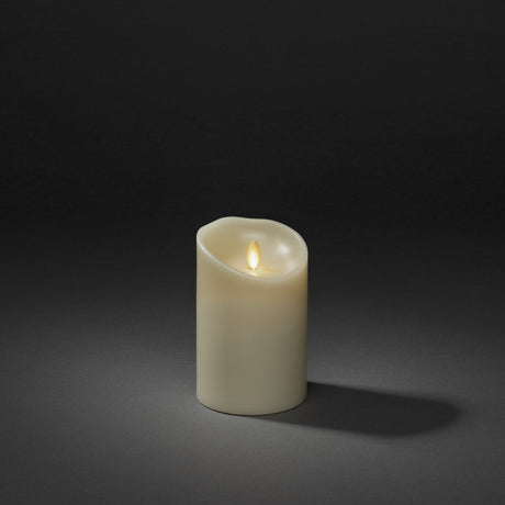 Vaxljus gräddvitt, varmvit LED timer 5h 2xD Dekorationsljus El 8,8x13,4 cm