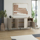 Helsingfors 180 (180 x 80 x 41,8 cm) Konsolbord Sandsten naturlig ek svart