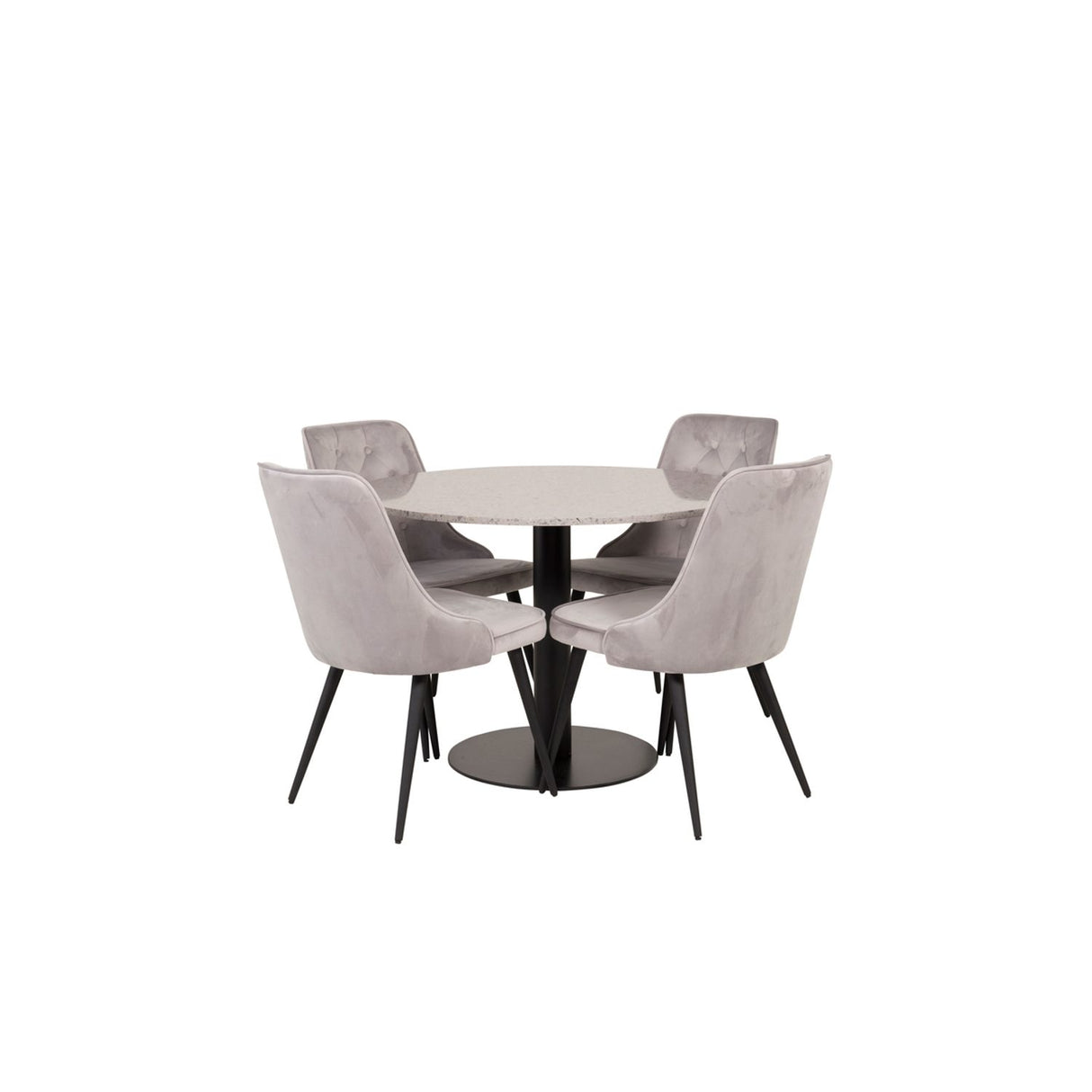 Razzia, Velvet Deluxe Rund matgrupp Svart