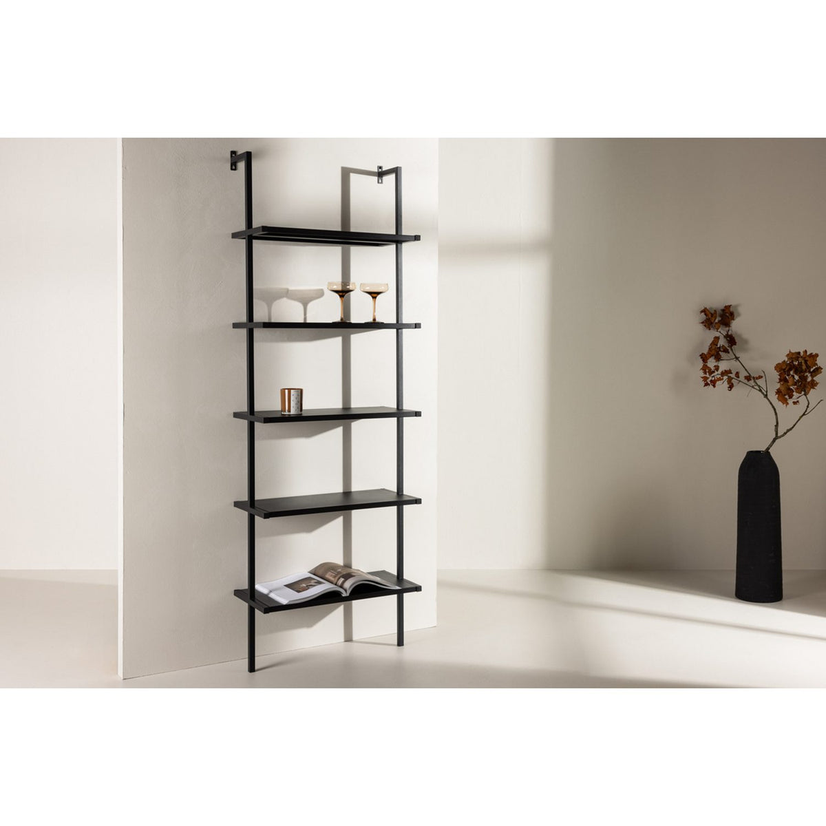 Caracas Hylla Svart, 60 x 183
