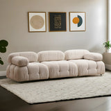 Quito 3-sits (288 x 95 x 75 cm) Bouclette 3-sitssoffa Creme