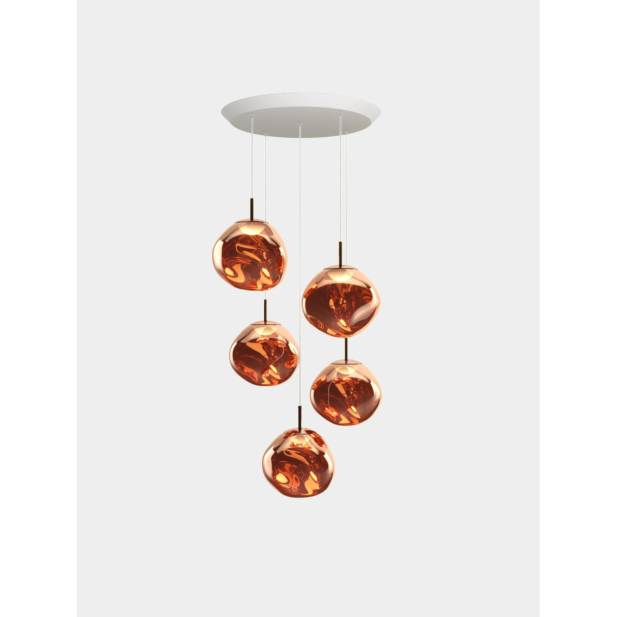 Melt Mini Rund Pendelsystem LED Copper