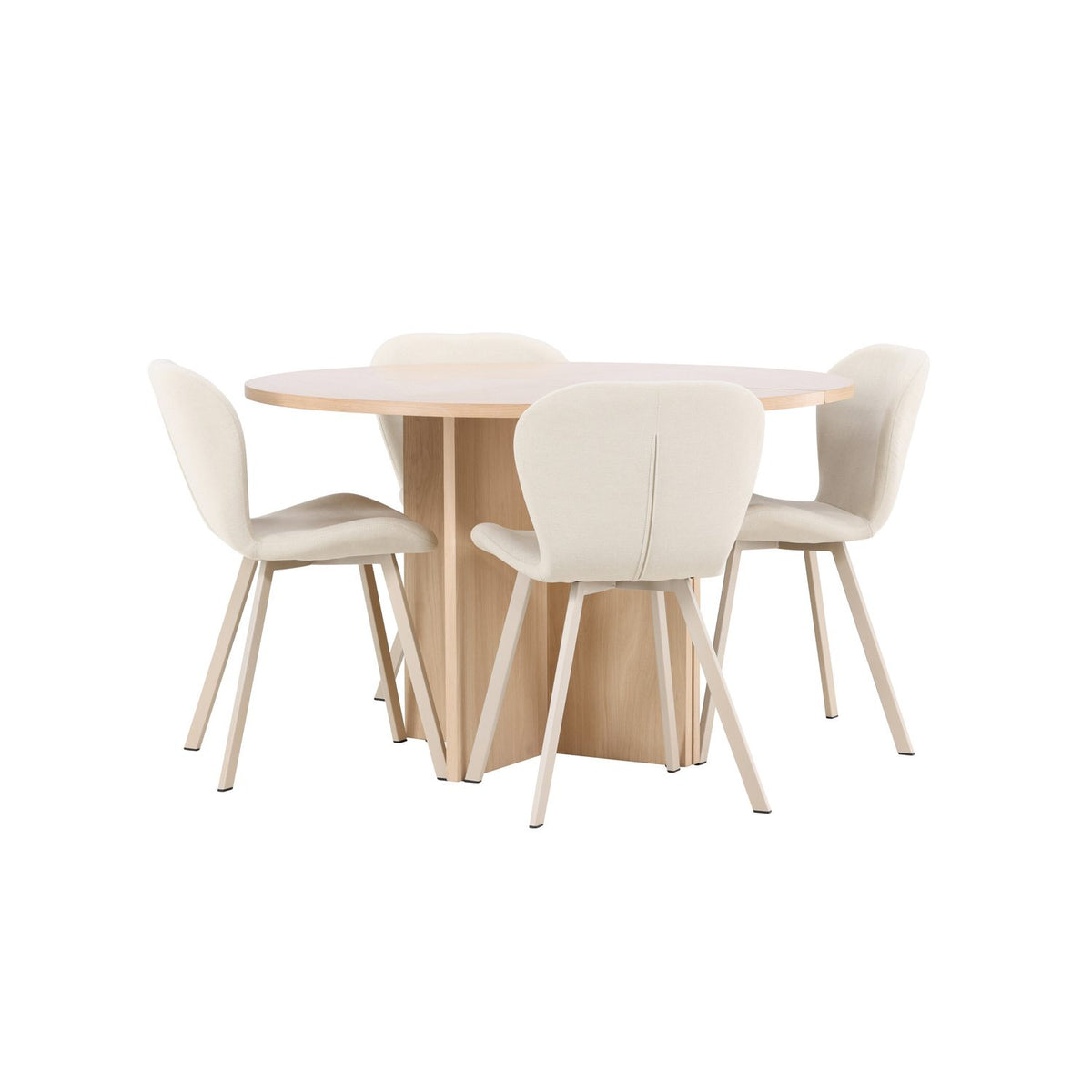 Strada, Lilja Oval matgrupp Beige, Vitpigmenterad, ⌀120