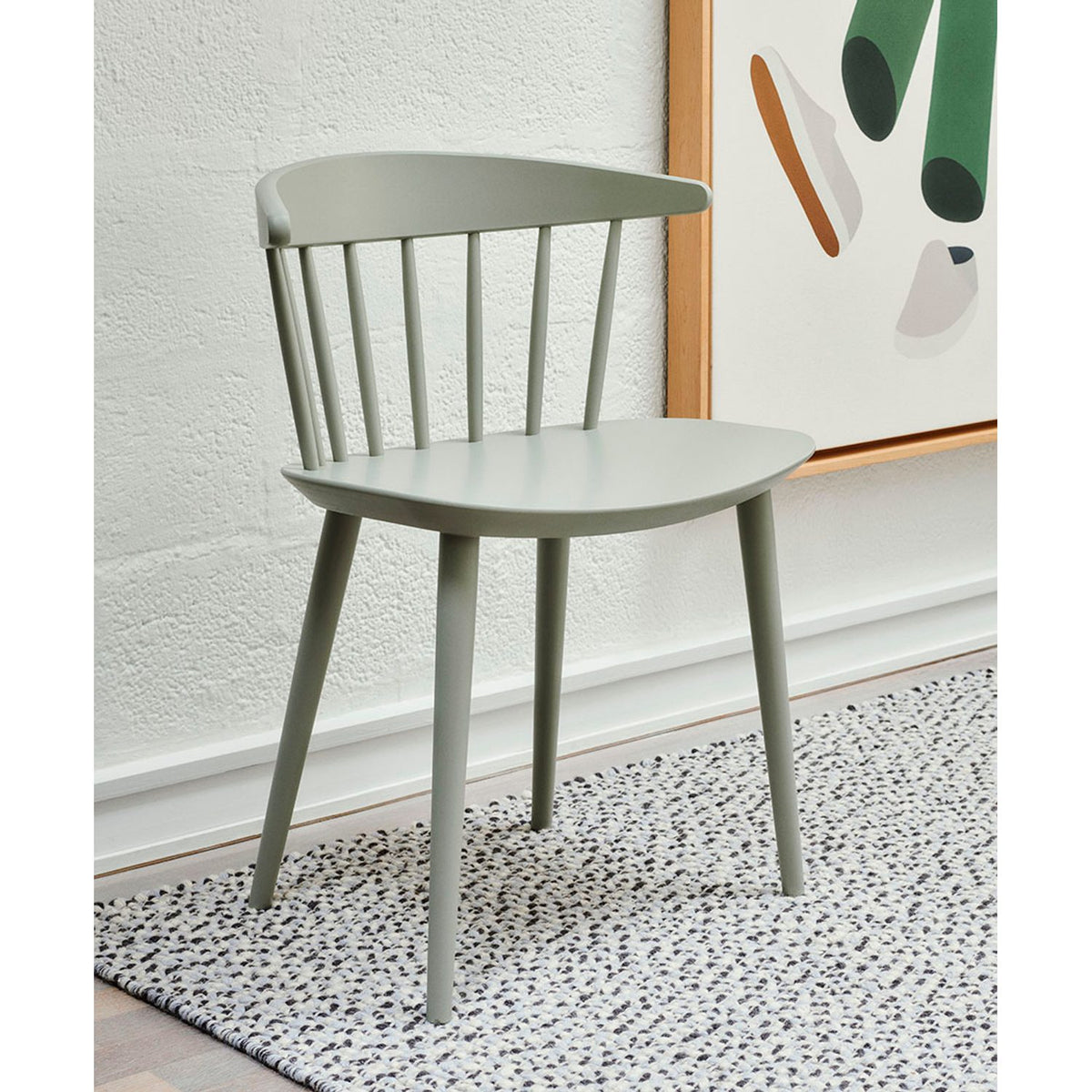 J104 Stol White – bokfaner med vattenbaserad lack, White – massiv bok med vattenbaserad lack