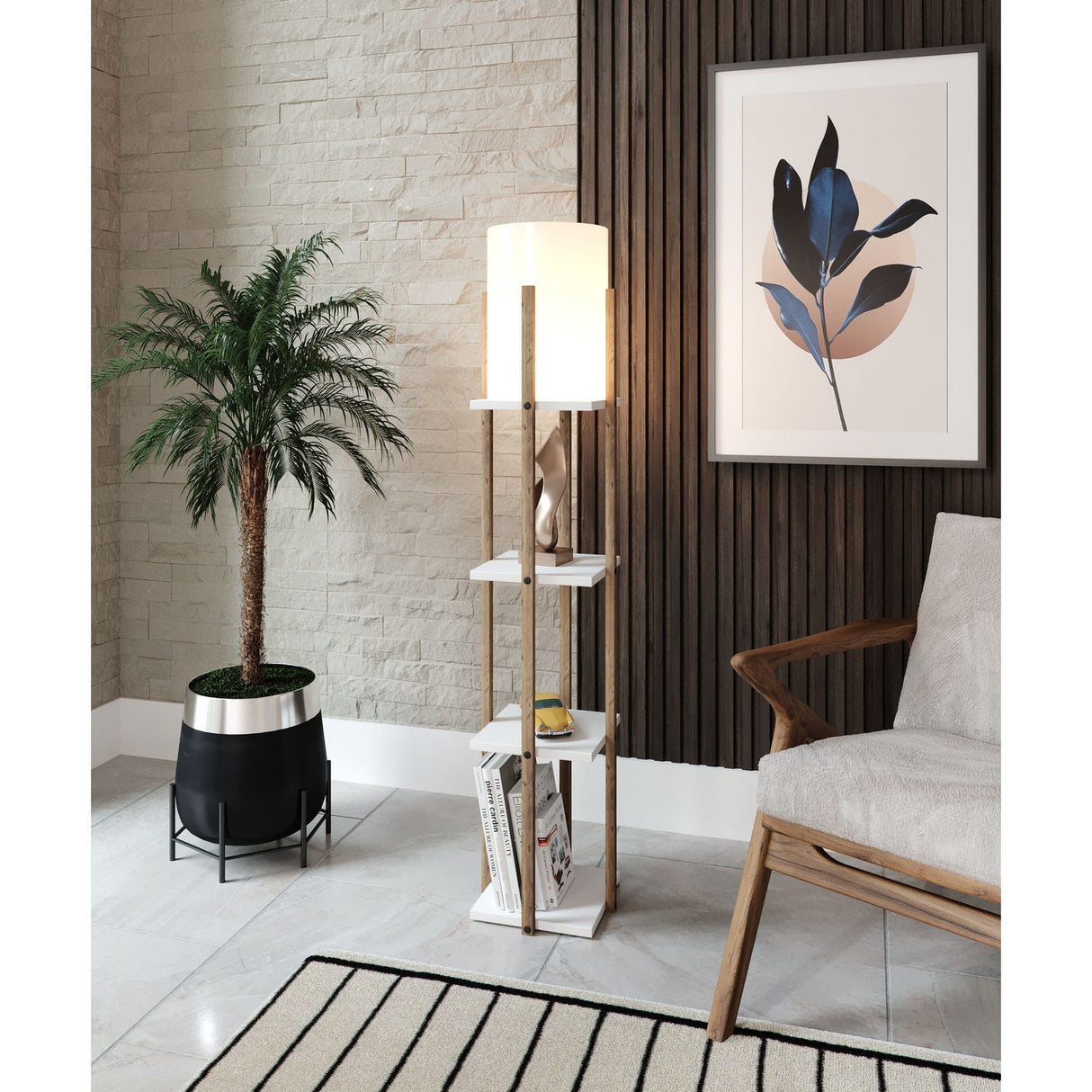 Dakar (21 x 21 cm) Golvlampa Vit