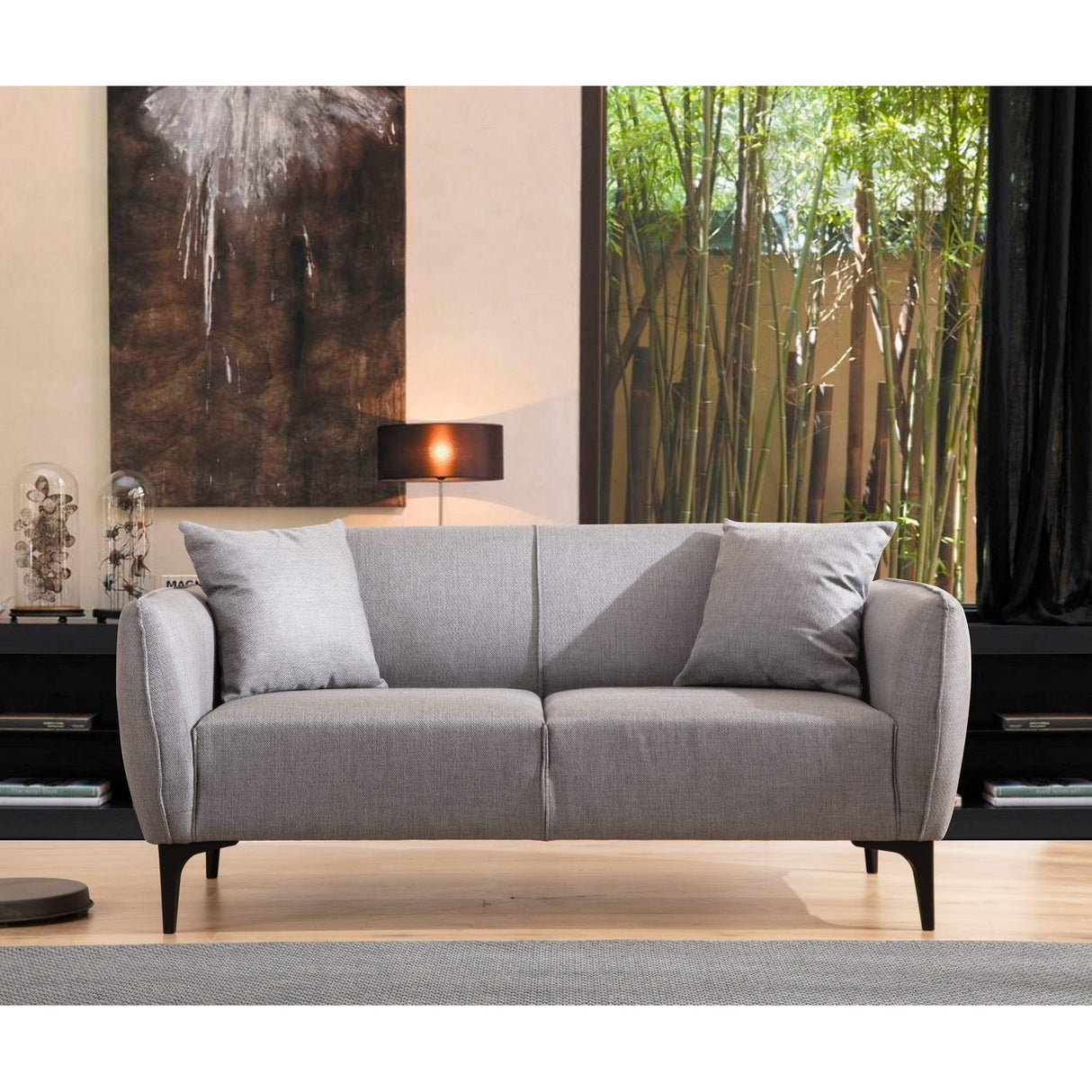 Muskat (160 x 67 x 95 cm) 2-sitssoffa Grå