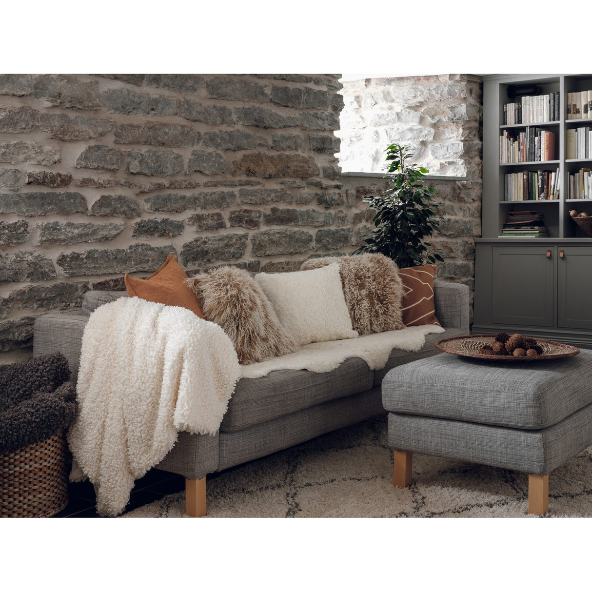 Shansi 40x40 cm Kuddfodral Beige Snowtop