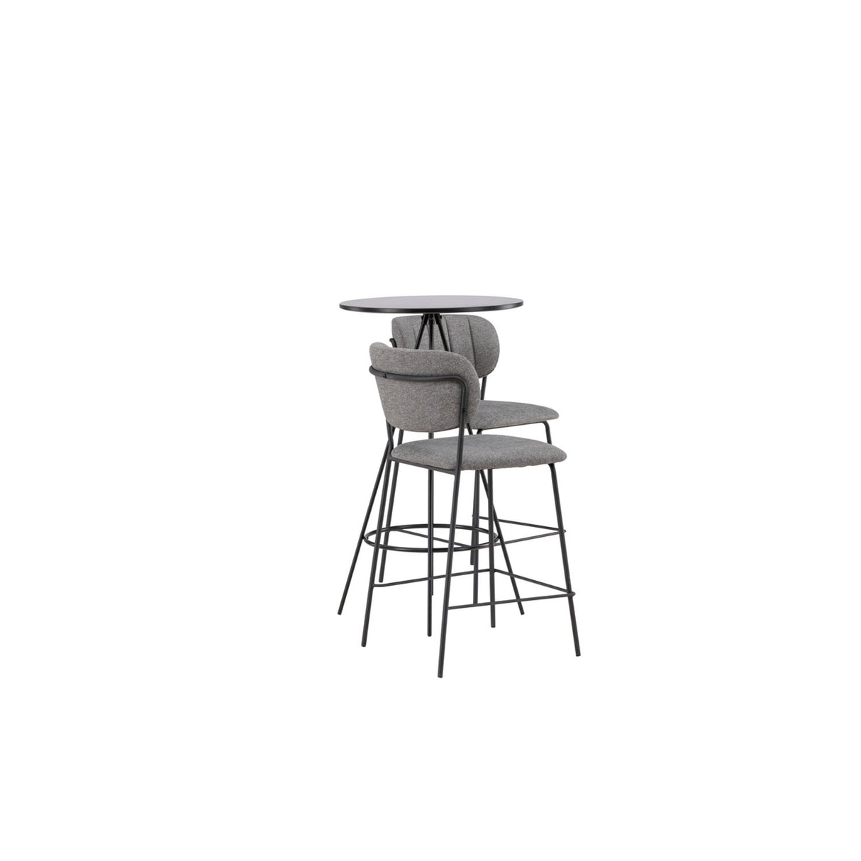 Bistro, Bell Rund matgrupp Svart,Grå, Svart, ⌀60