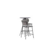 Bistro, Bell Rund matgrupp Svart,Grå, Svart, ⌀60