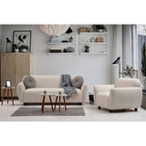 Bergen (223 x 83 x 86 cm) Creme 3-sitssoffa
