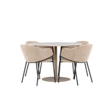Lycke, Evelina Rund matgrupp Beige,Svart, Beige, ⌀110