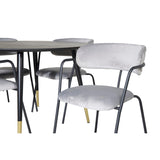 Dipp, Arrow Rund matgrupp Svart,Grå, Svart,Guld, ⌀115