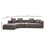 Gondol (105-180 x 105 x 70 cm) grå Hörnsoffa