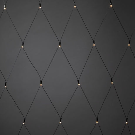 Nät Frostad LED Svart kabel 24V/IP44 Ljusslinga Ute 2.5x1.5m, Varmvit