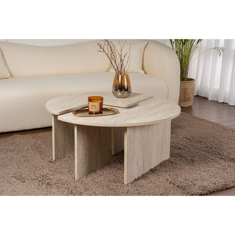 Salma Soffbord Travertine