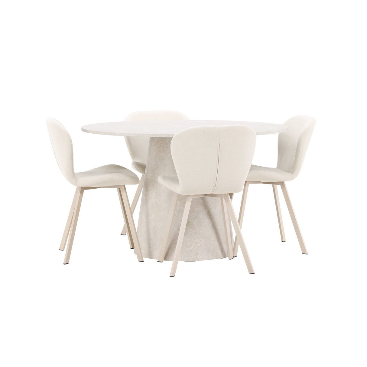 Lanzo, Lilja Runt matgrupp Beige, Beige, 4st