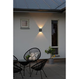 Chieri HP-LED 2x2 Vägglampa Ute Mörkgrå