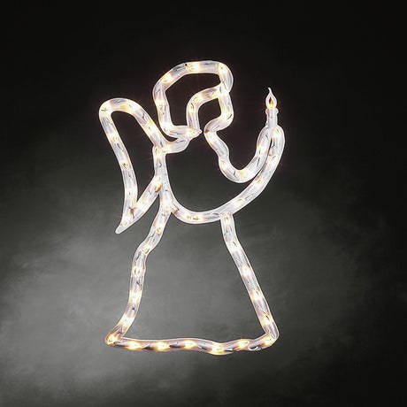 Fönstersiluett ängel LED Ljusdekoration Inne