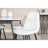 Estelle, Polar Rektangulär matgrupp Svart, vit, Svart, vit, 140 x 90