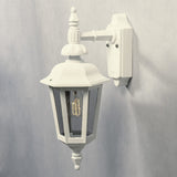 Pallas E27 Liten Vägglampa Ute Ned, Mattvit