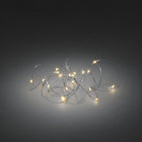 Metallisk LED Timer 6h Ljusslinga Inomhus 40 Lampor (3.9m), Amber/Silverfärgad