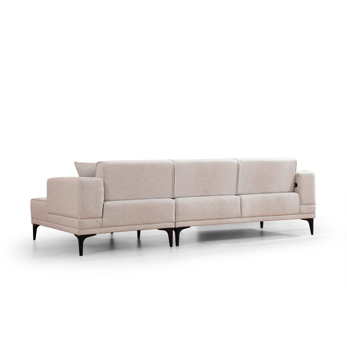 Hanoi (250-140 x 85 x 77 cm) Hörnsoffa-bäddsoffa Ecru, Höger