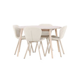 Flora, Lilja Runt matgrupp Beige, Vitlasyr, ⌀120