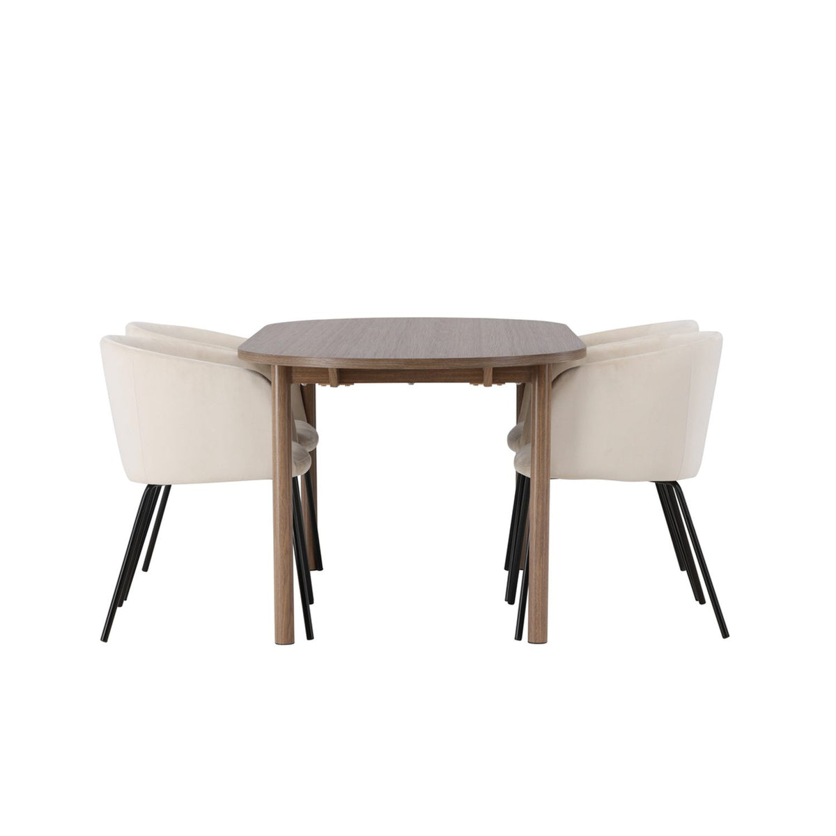 Andy, Berit Oval matgrupp Beige,Svart, Natur, 180 x 90