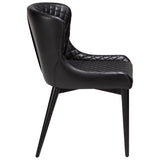 Vetro Stol Vintage Black Art.Leather, Black Oak