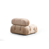 Helsinki 3-sits (288 x 95 x 75 cm) Sammet 3-sitssoffa Creme