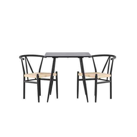 Polar, Alfons Rektangulär matgrupp Svart, Beige, Svart, 75 x 75