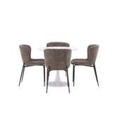 Hamden, Modesto Rund matgrupp Svart,Brun, Vit, ⌀80