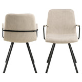Selina Matstol med Armstöd Basel tyg Beige