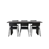 Vail, Kenth Rektangulär matgrupp Svart, Svart, 200 x 100